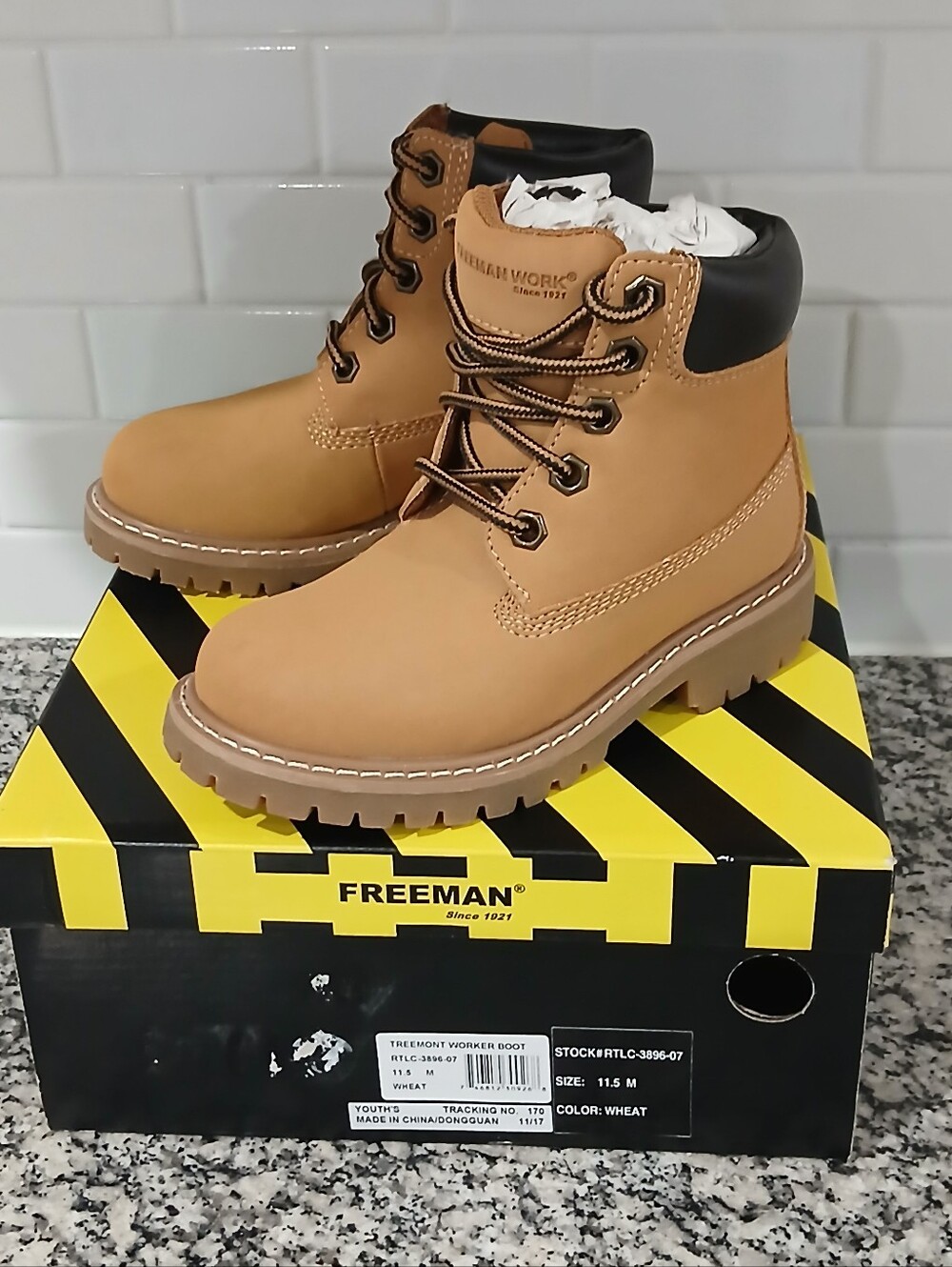 Wheat Kids Work Boots - Wheat